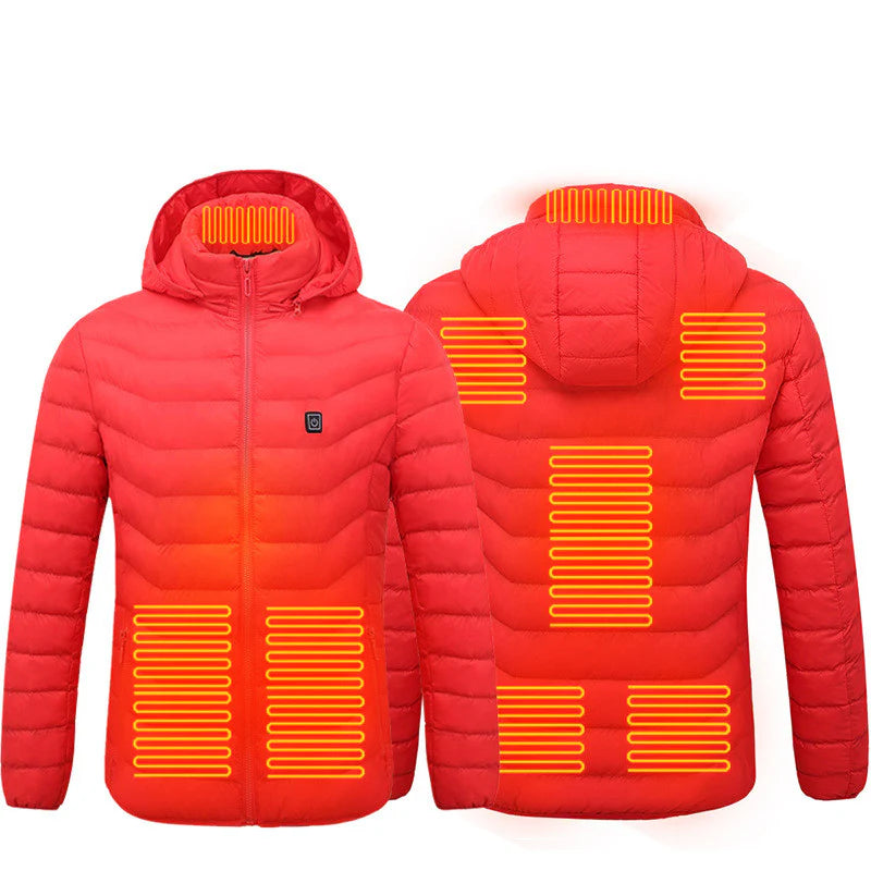 Men's USB Electric Heated Jacket - Thermal Cotton Coat for Winter Wear