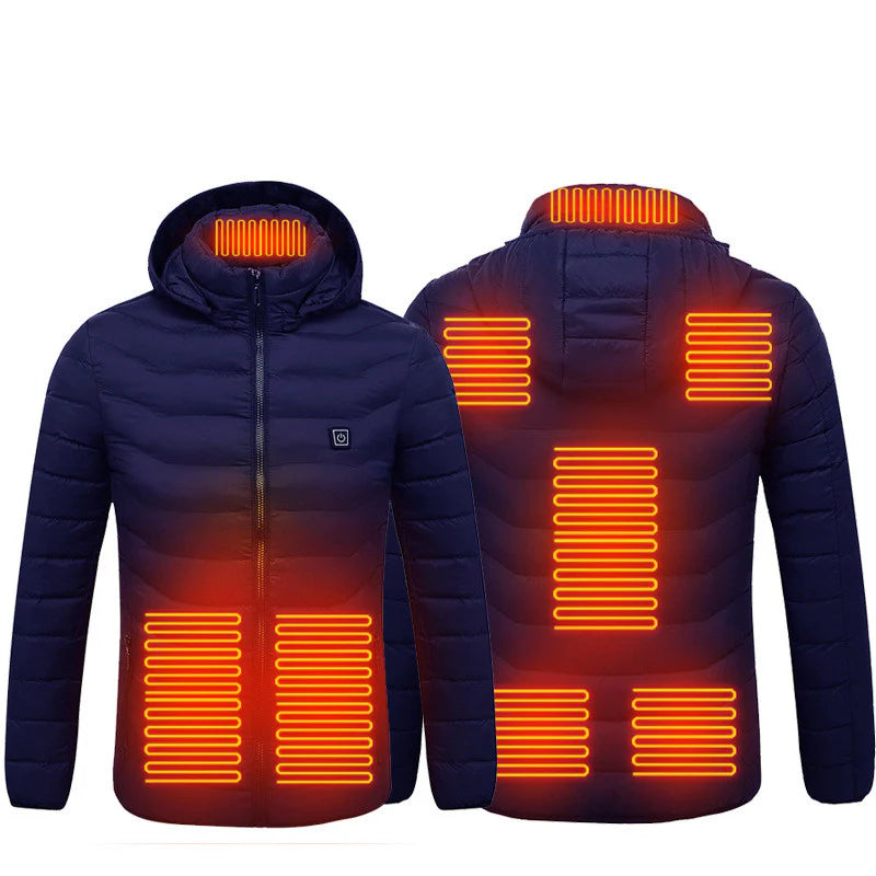 Men's USB Electric Heated Jacket - Thermal Cotton Coat for Winter Wear
