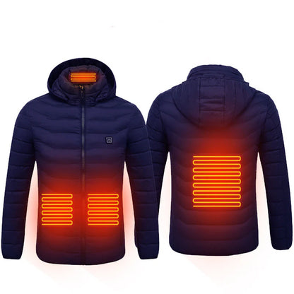 Men's USB Electric Heated Jacket - Thermal Cotton Coat for Winter Wear