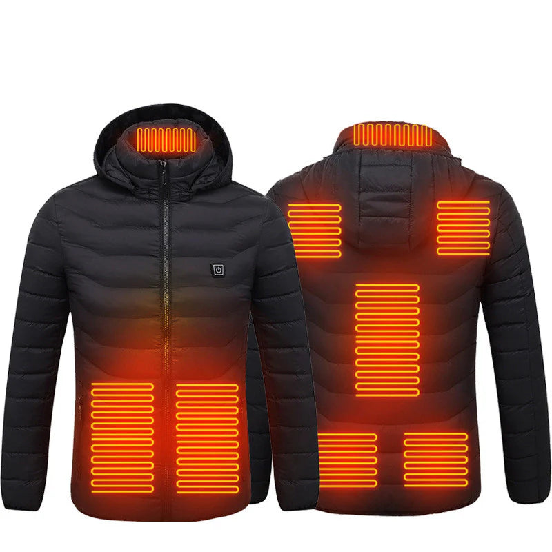 Men's USB Electric Heated Jacket - Thermal Cotton Coat for Winter Wear