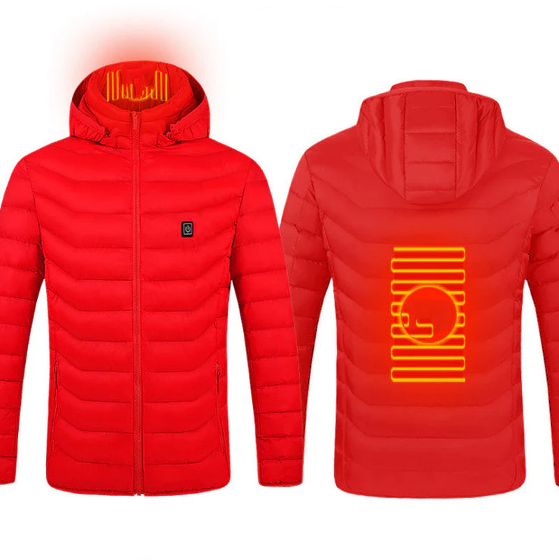 Men's USB Electric Heated Jacket - Thermal Cotton Coat for Winter Wear