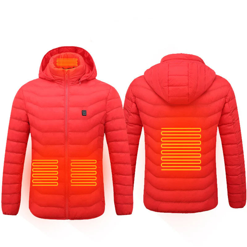 Men's USB Electric Heated Jacket - Thermal Cotton Coat for Winter Wear