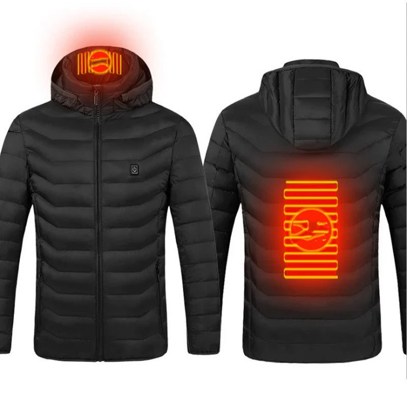 Men's USB Electric Heated Jacket - Thermal Cotton Coat for Winter Wear