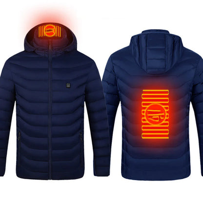Men's USB Electric Heated Jacket - Thermal Cotton Coat for Winter Wear